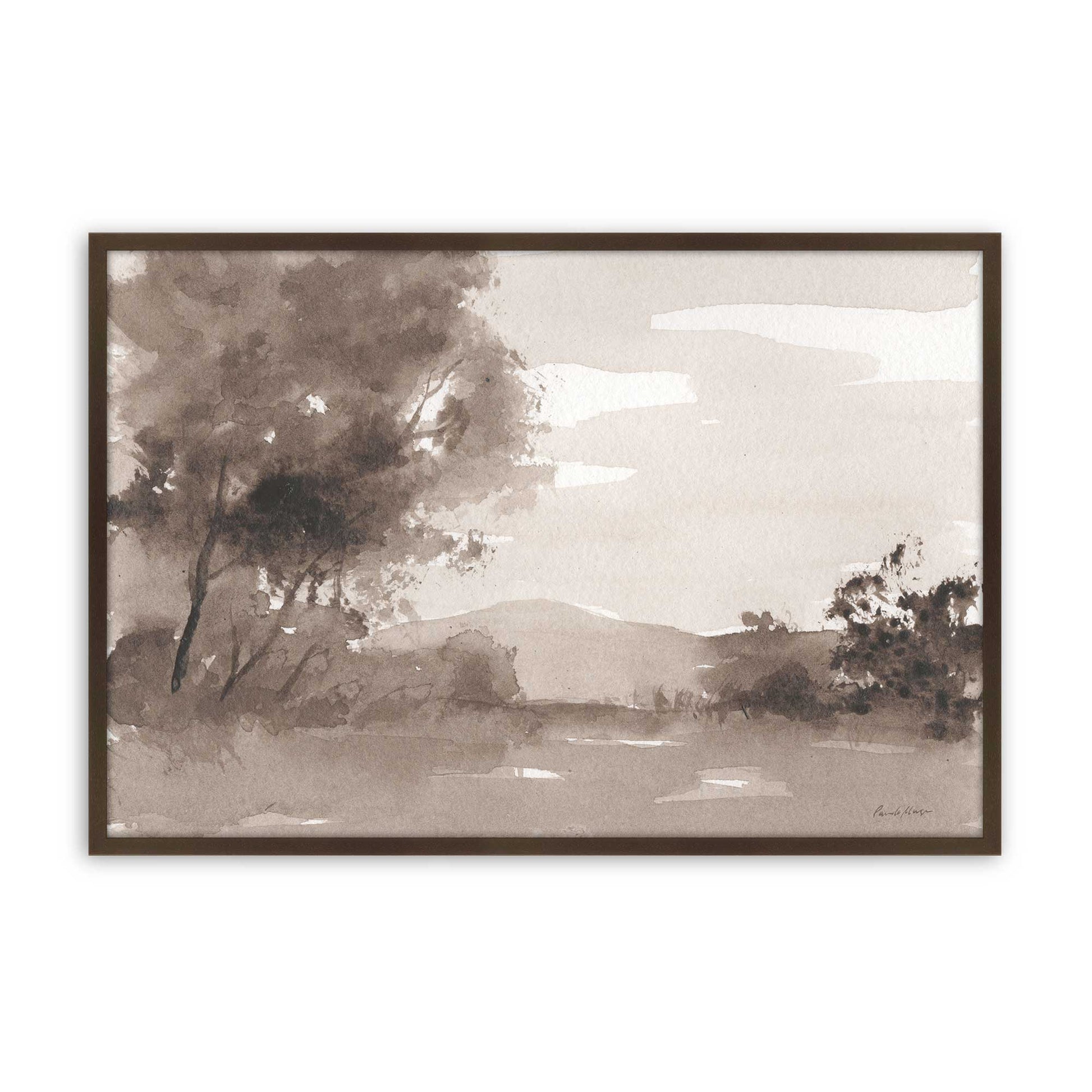 [Color:Brown], Picture of art in a Brown frame