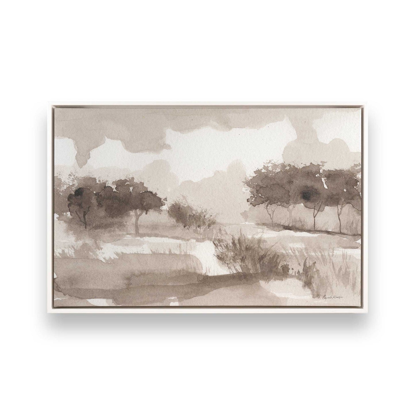 [Color:Opaque White], Picture of art in a White frame