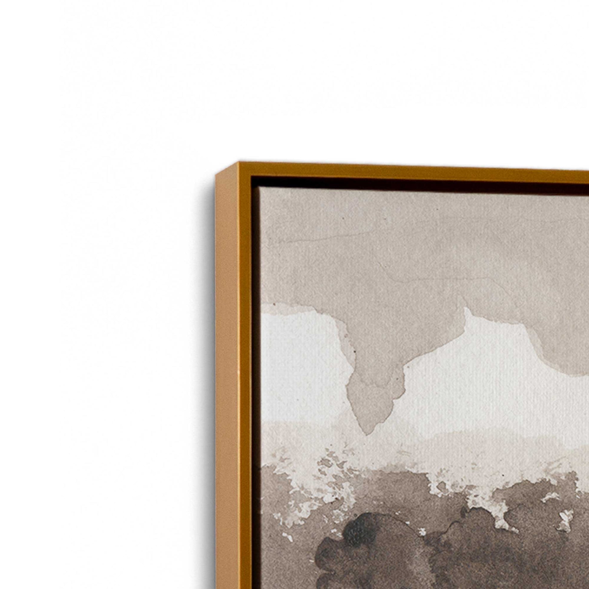 [Color:Polished Gold], Picture of art in a Polished Gold frame at an angle