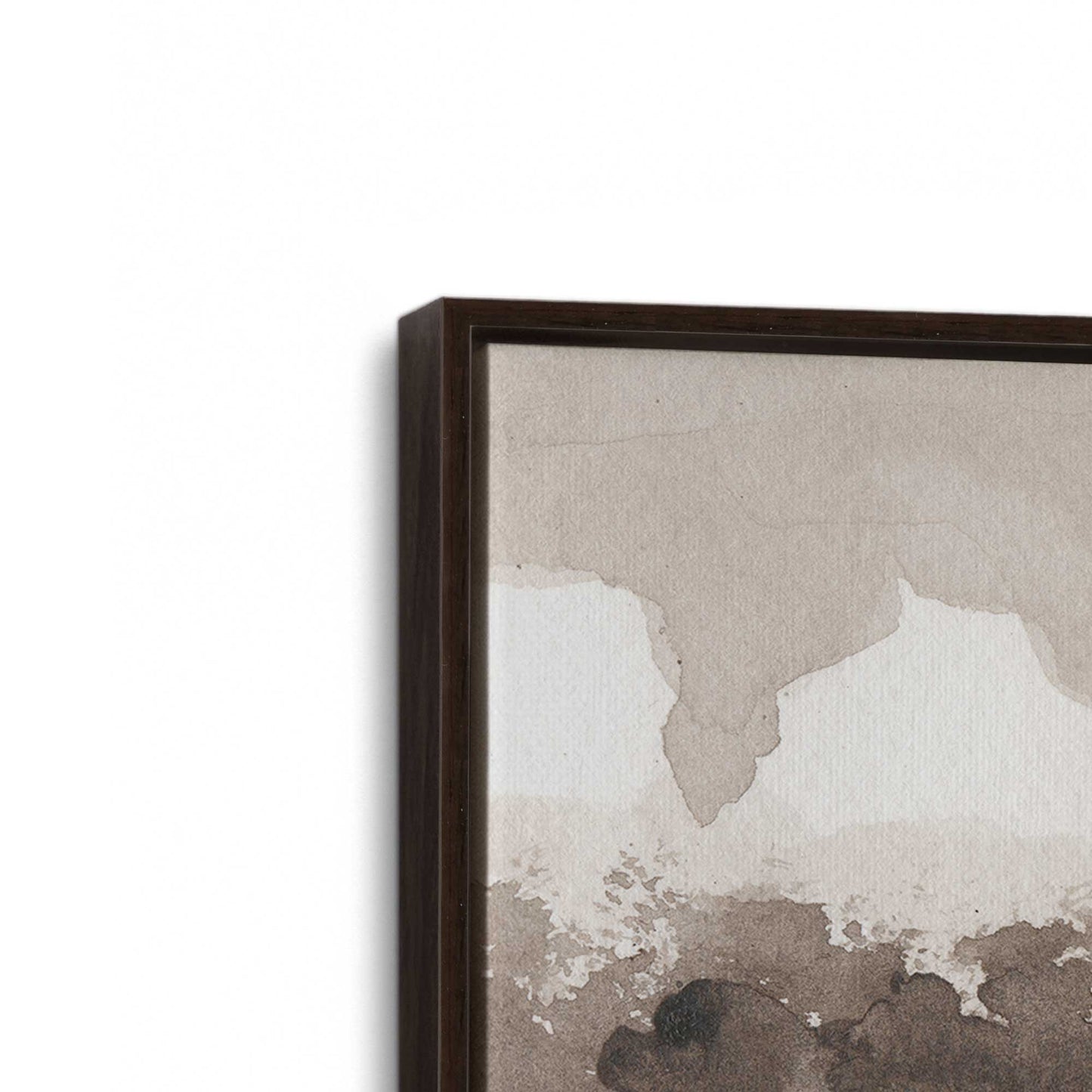 [Color:Espresso], Picture of art in a Espresso frame at an angle