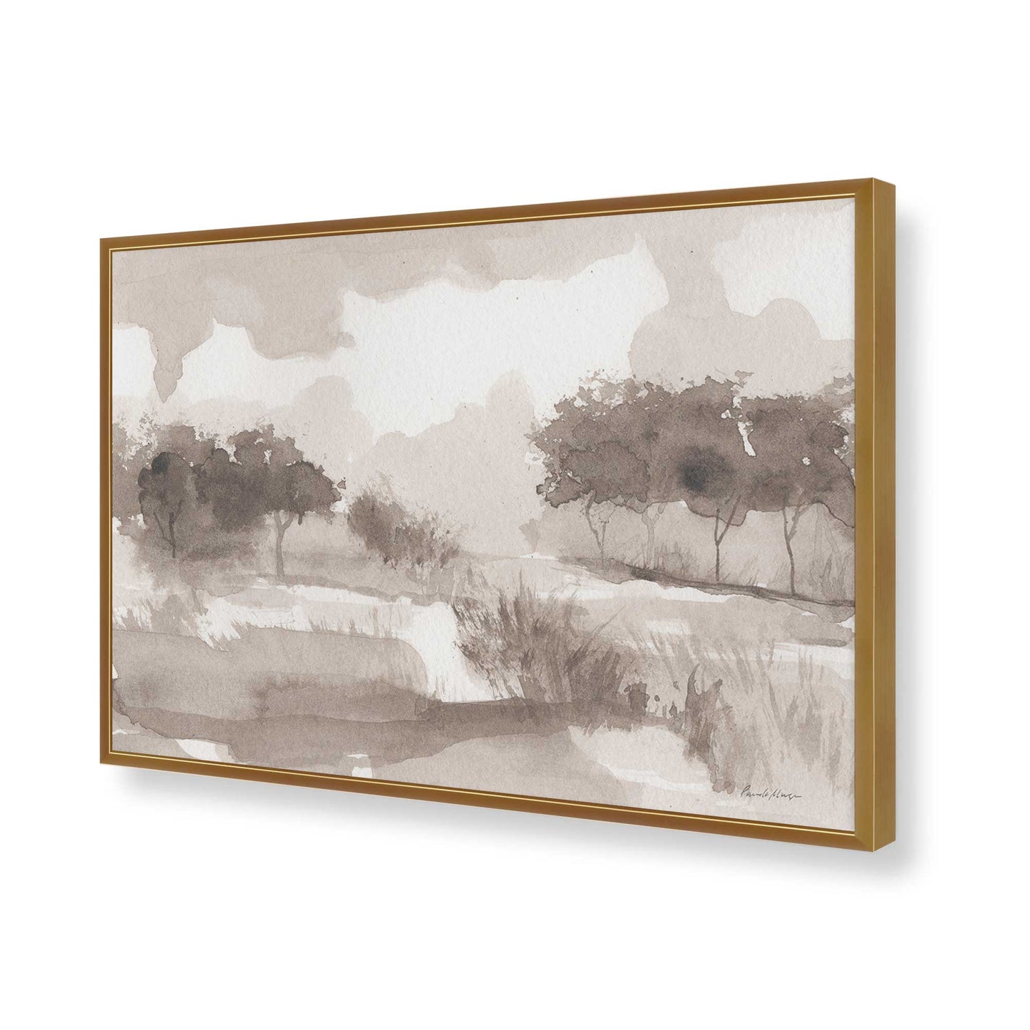 [Color:Polished Gold], Picture of art in a Polished Gold frame of the corner