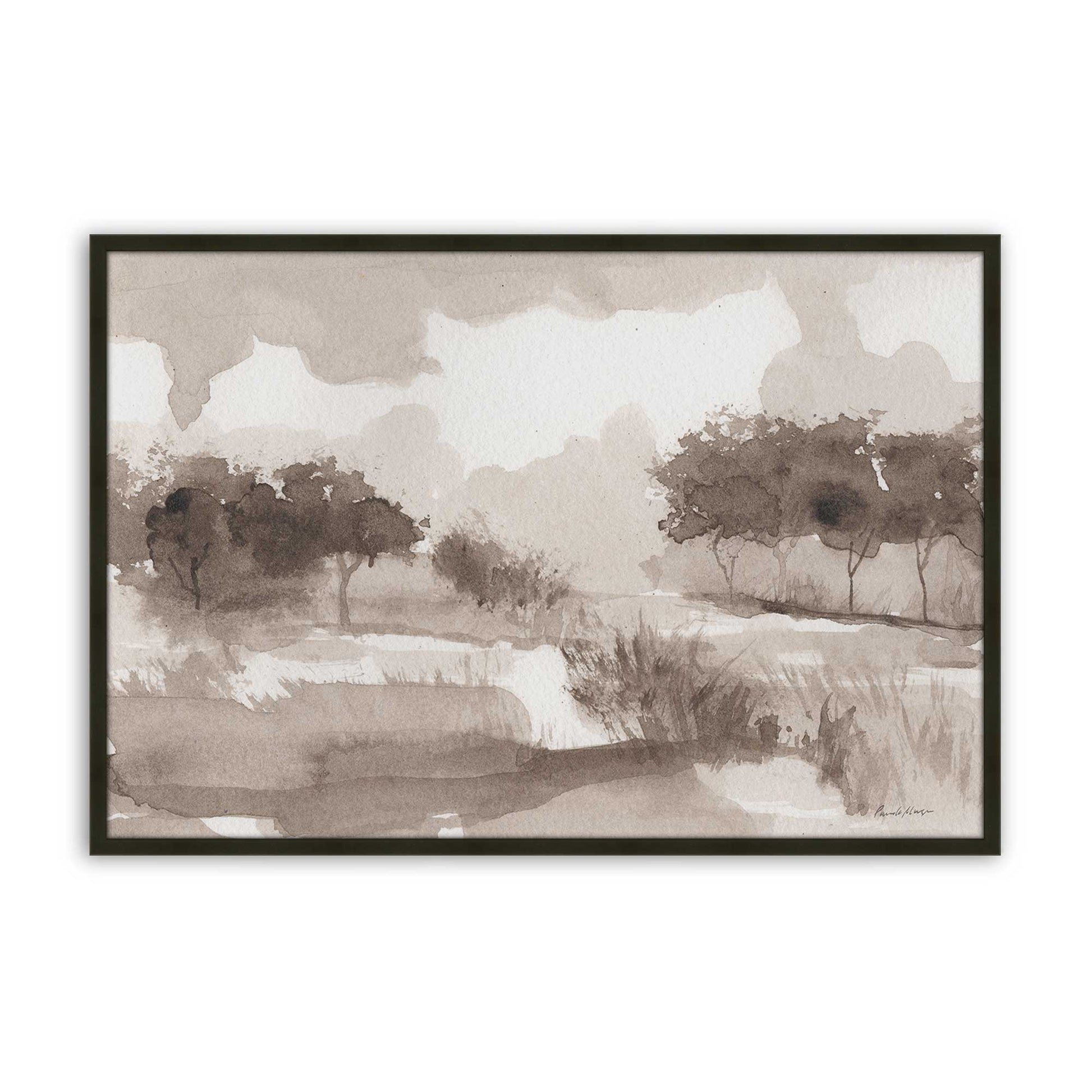 [Color:Satin Black], Picture of art in a Satin Black frame