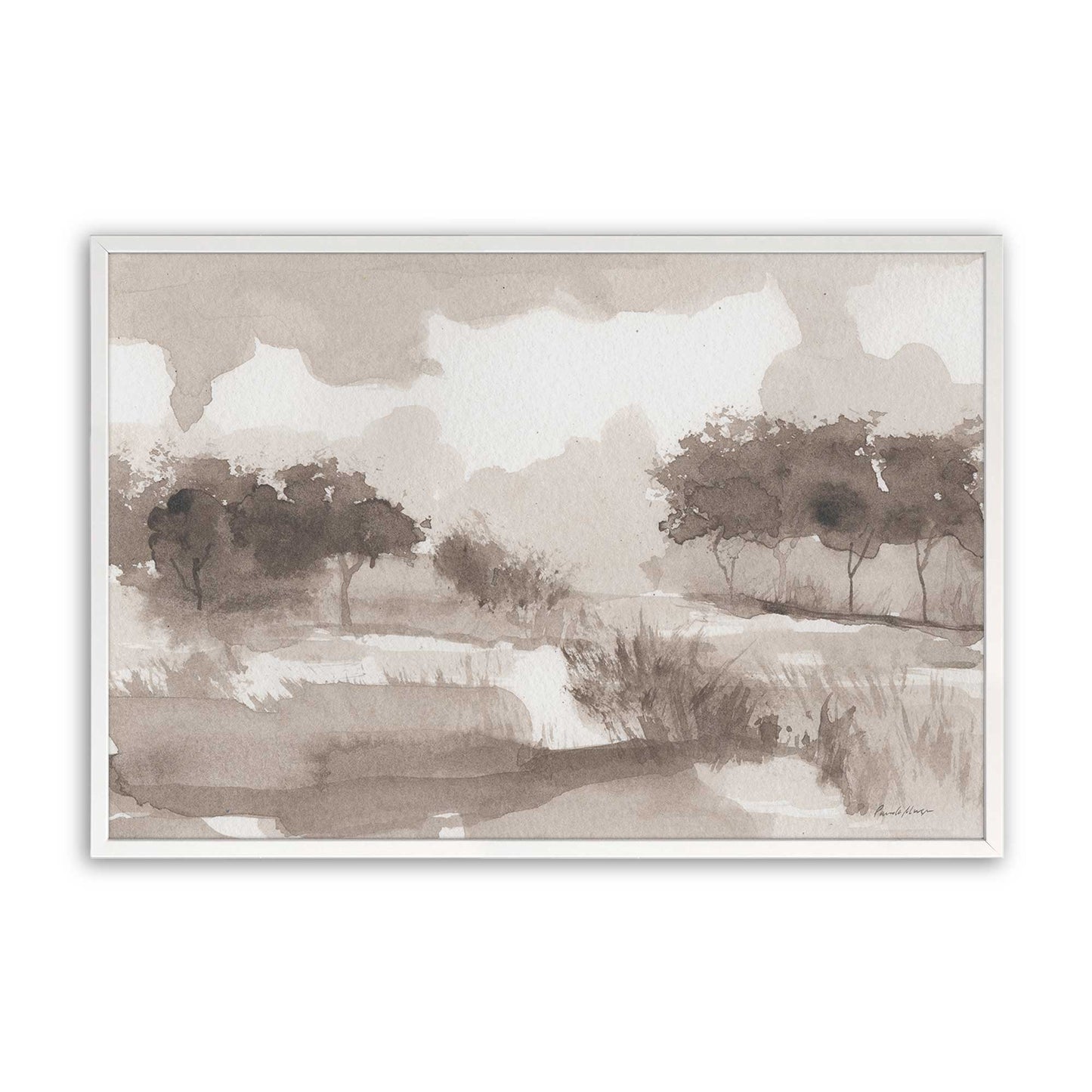 [Color:Opaque White], Picture of art in a Opaque White frame