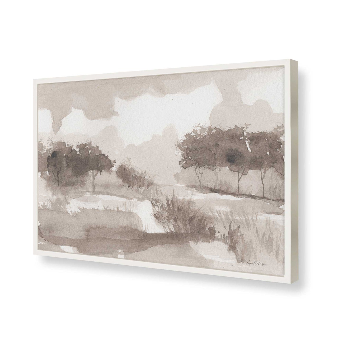 [Color:Opaque White], Picture of art in a Opaque White frame of the corner
