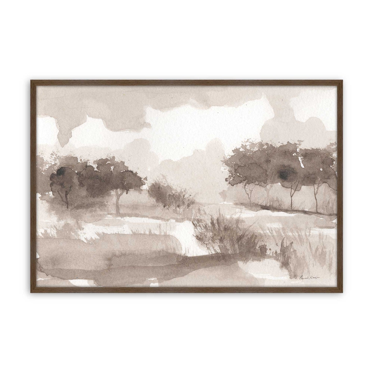 [Color:Walnut], Picture of art in a Walnut frame