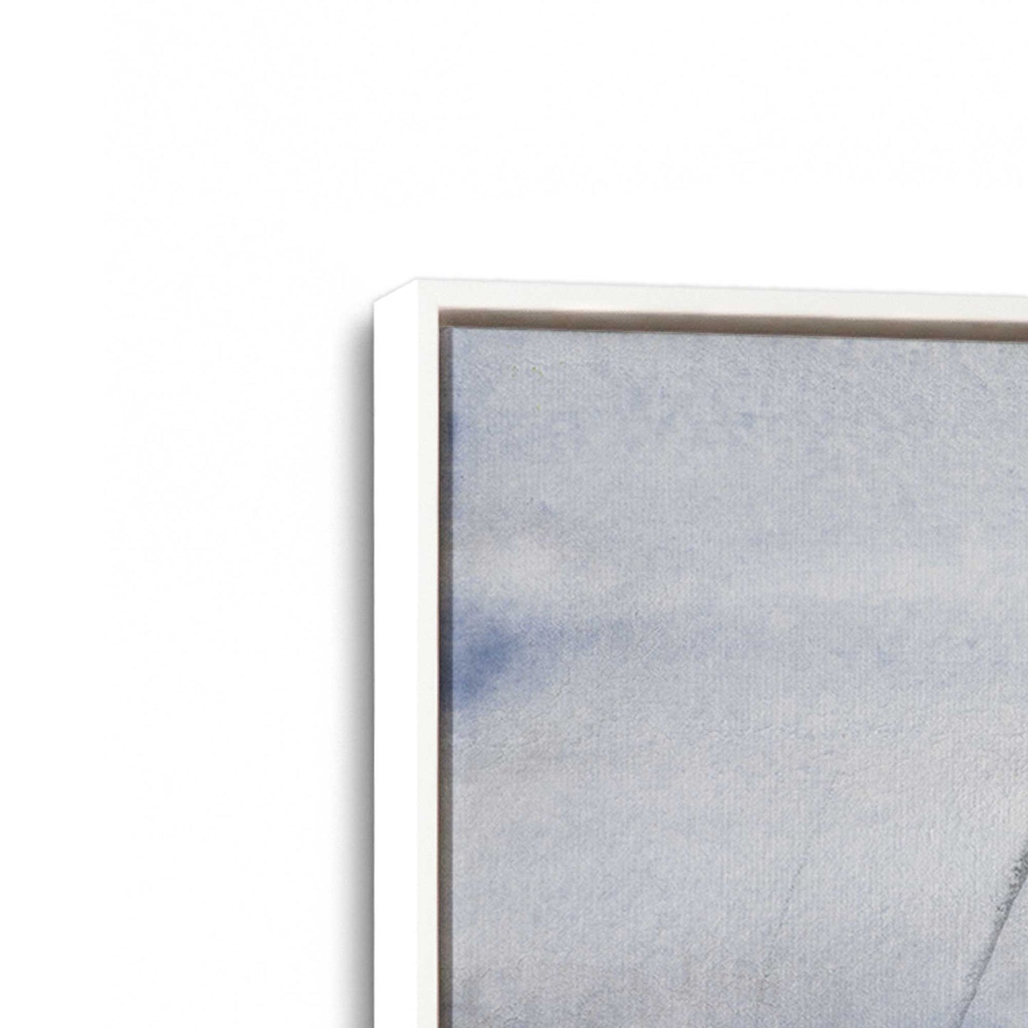 [Color:Opaque White], Picture of art in a White frame at an angle