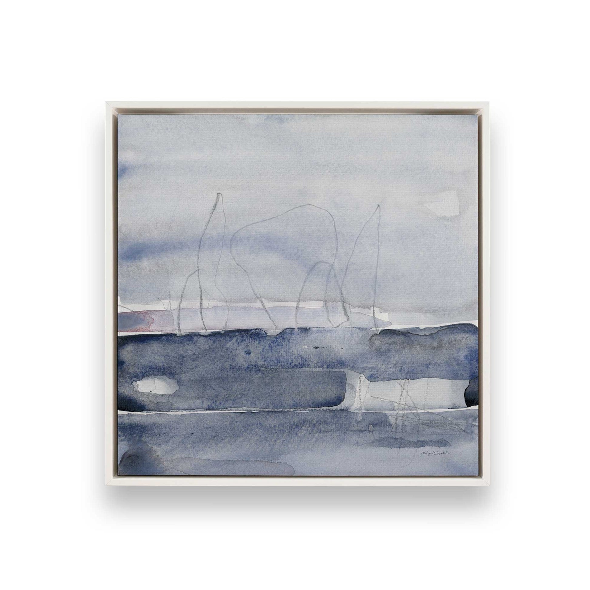 [Color:Opaque White], Picture of art in a White frame