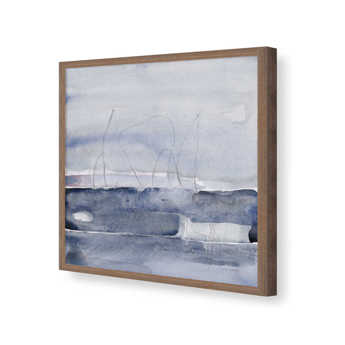 [Color:Walnut], Picture of art in a Walnut frame of the corner