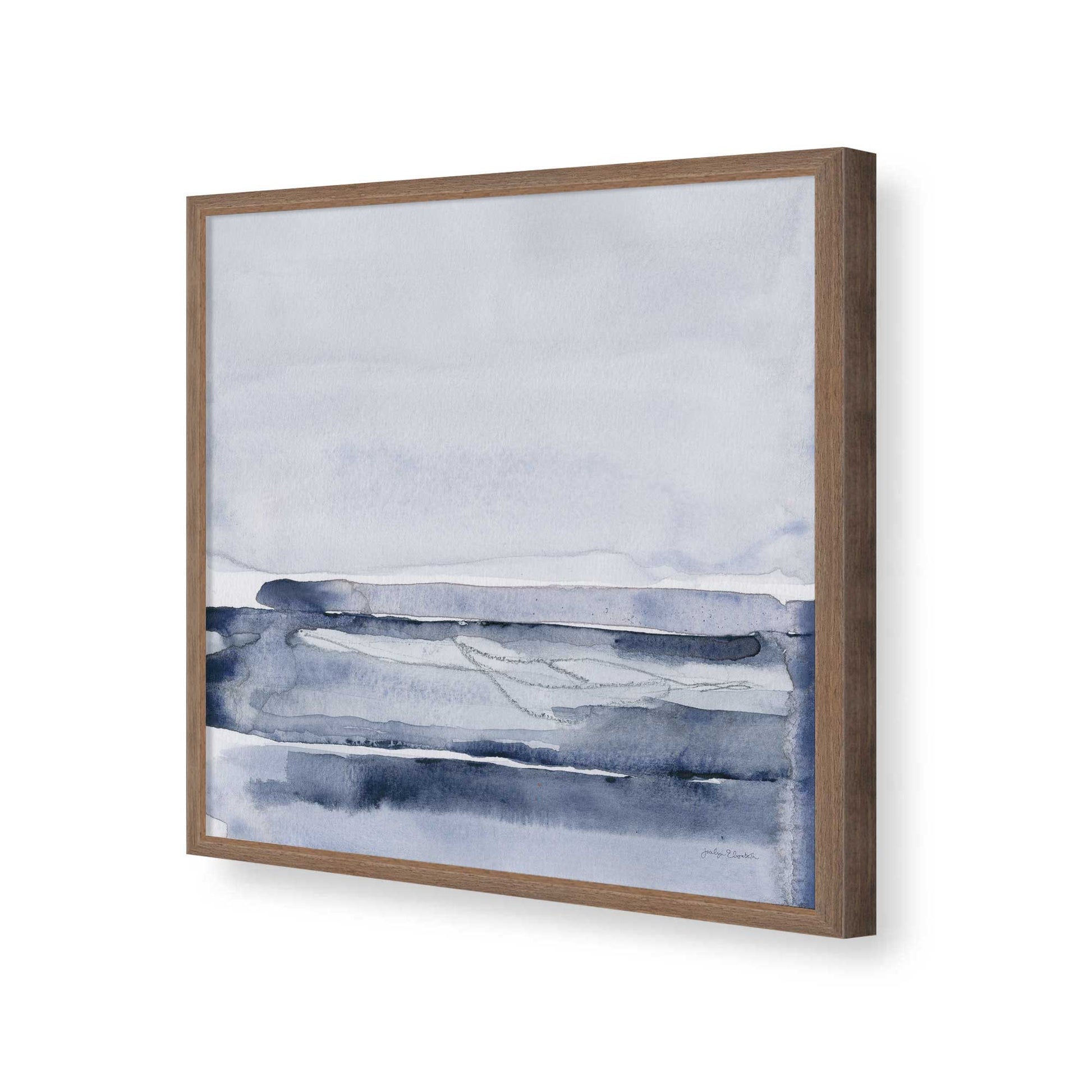 [Color:Walnut], Picture of art in a Walnut frame of the corner