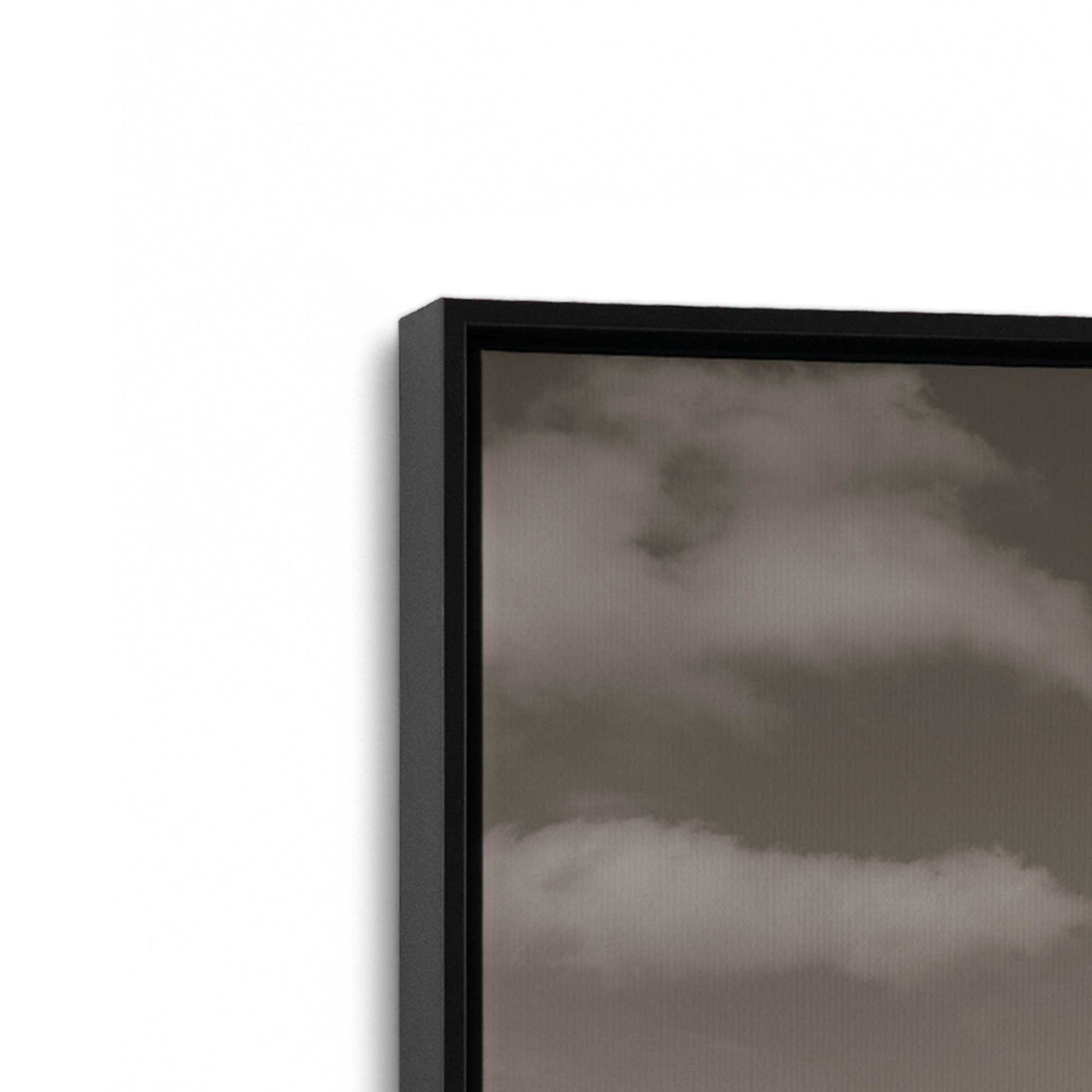 [Color:Satin Black], Picture of art in a Satin Black frame at an angle
