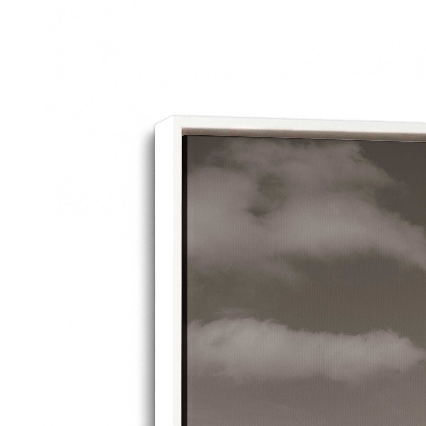 [Color:Opaque White], Picture of art in a White frame at an angle