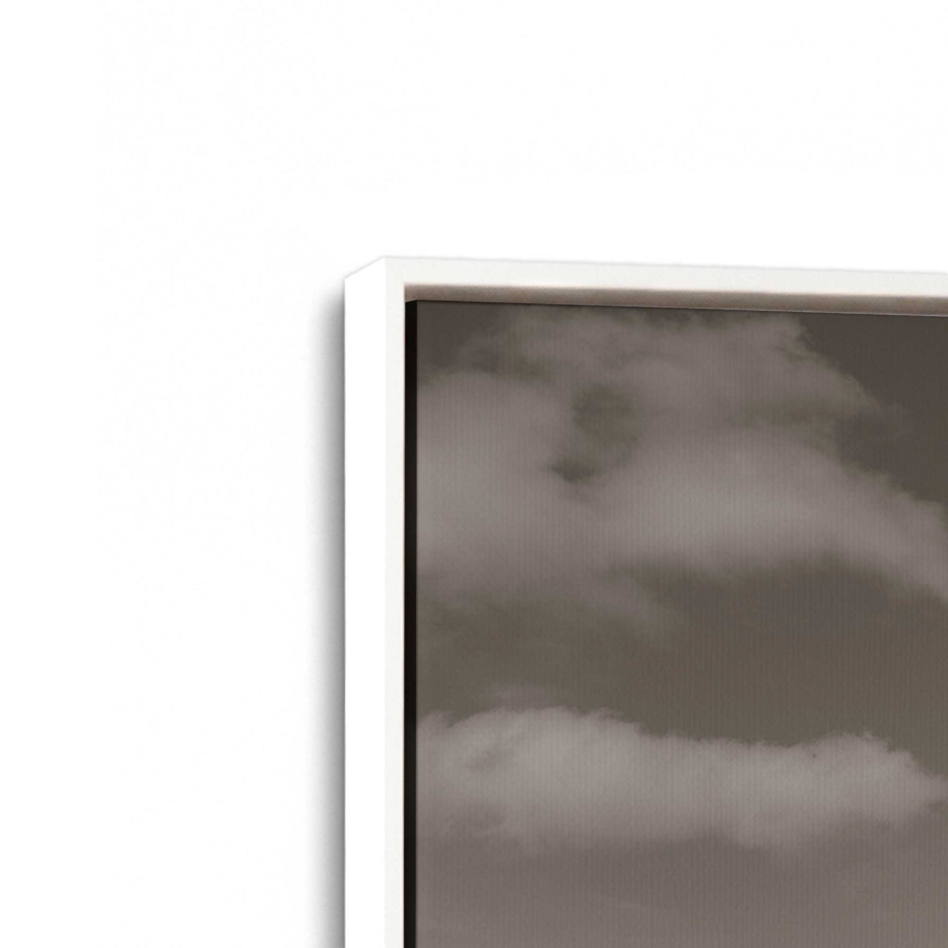 [Color:Opaque White], Picture of art in a White frame at an angle