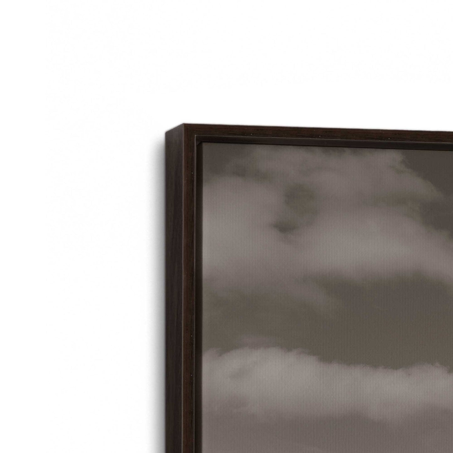 [Color:Espresso], Picture of art in a Espresso frame at an angle