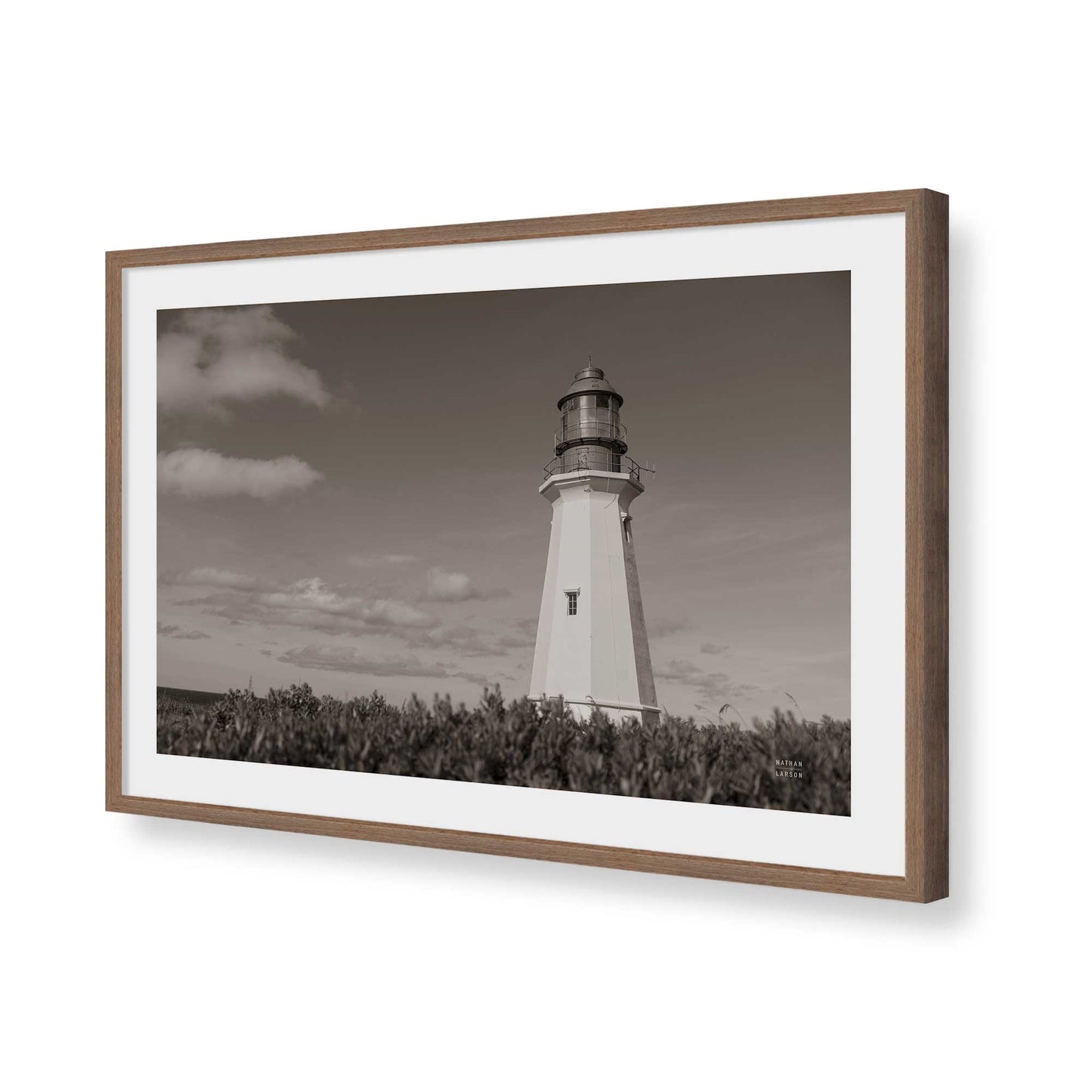 [Color:Walnut], Picture of art in a Walnut frame of the corner