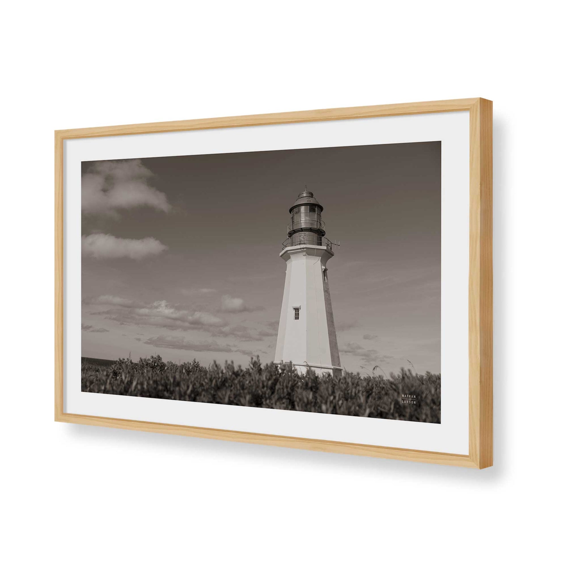 [Color:American Maple], Picture of art in a American Maple frame of the corner