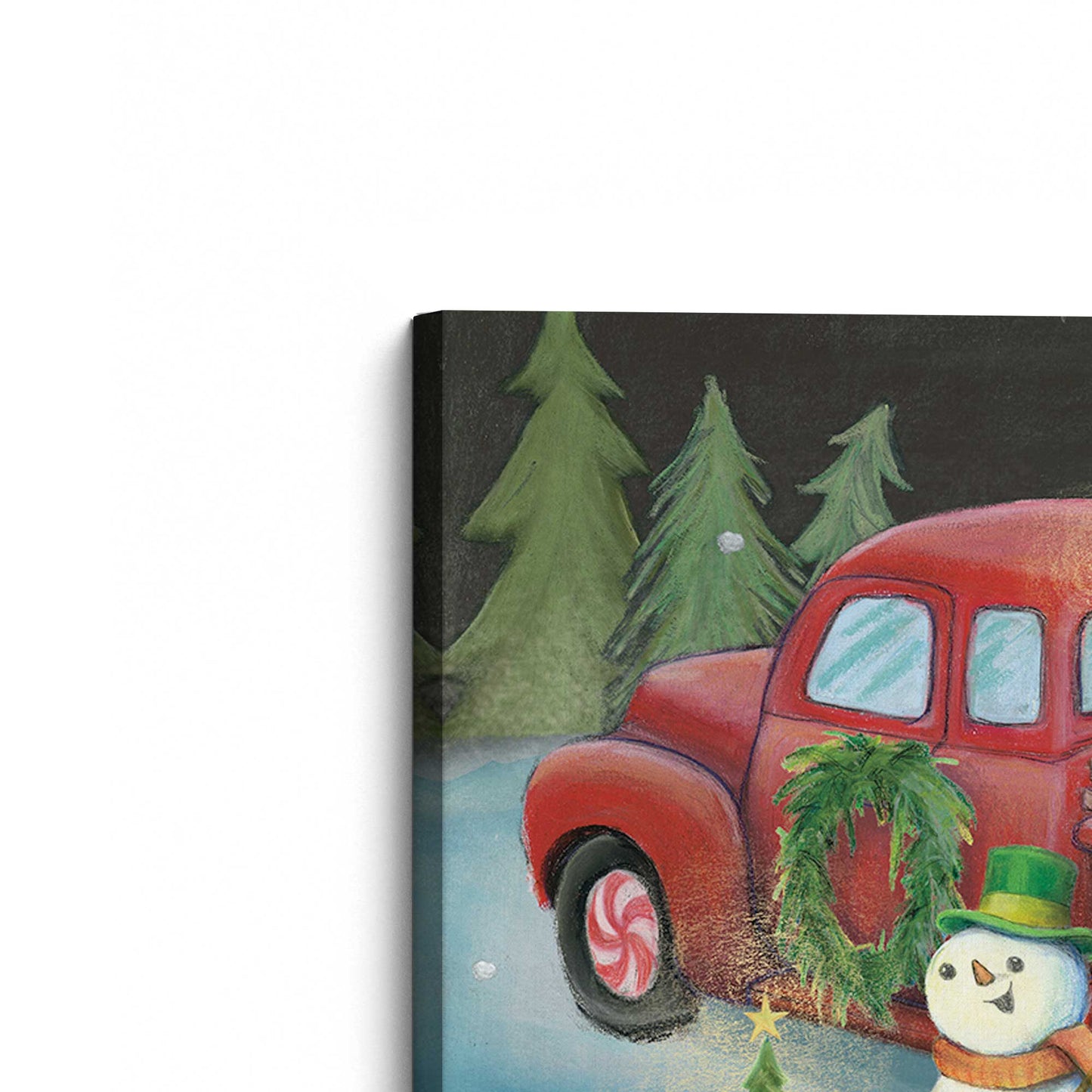 [Color:Stretched Canvas], Picture of the corner of the art