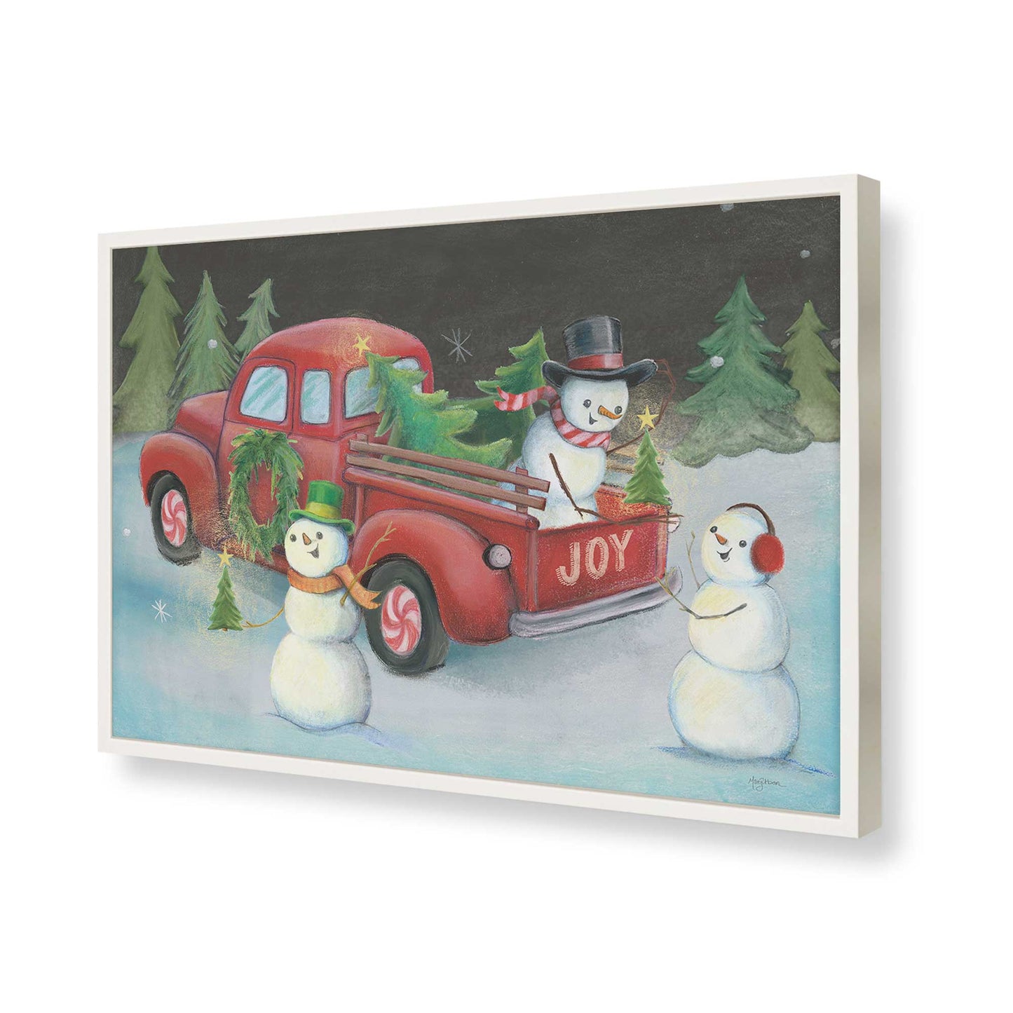 [Color:Opaque White], Picture of art in a Opaque White frame of the corner