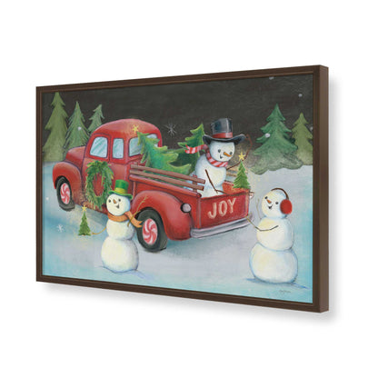 [Color:Brown], Picture of art in a Brown frame of the corner