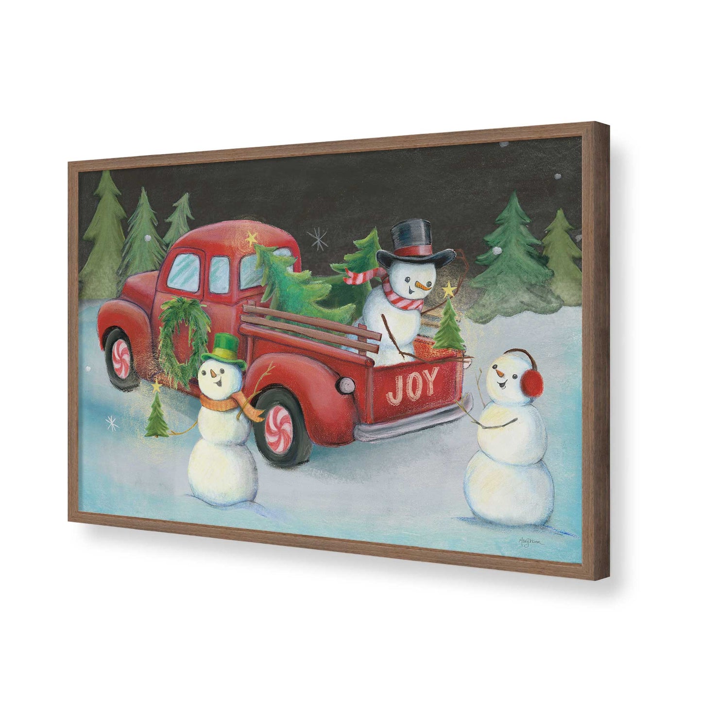 [Color:Walnut], Picture of art in a Walnut frame of the corner