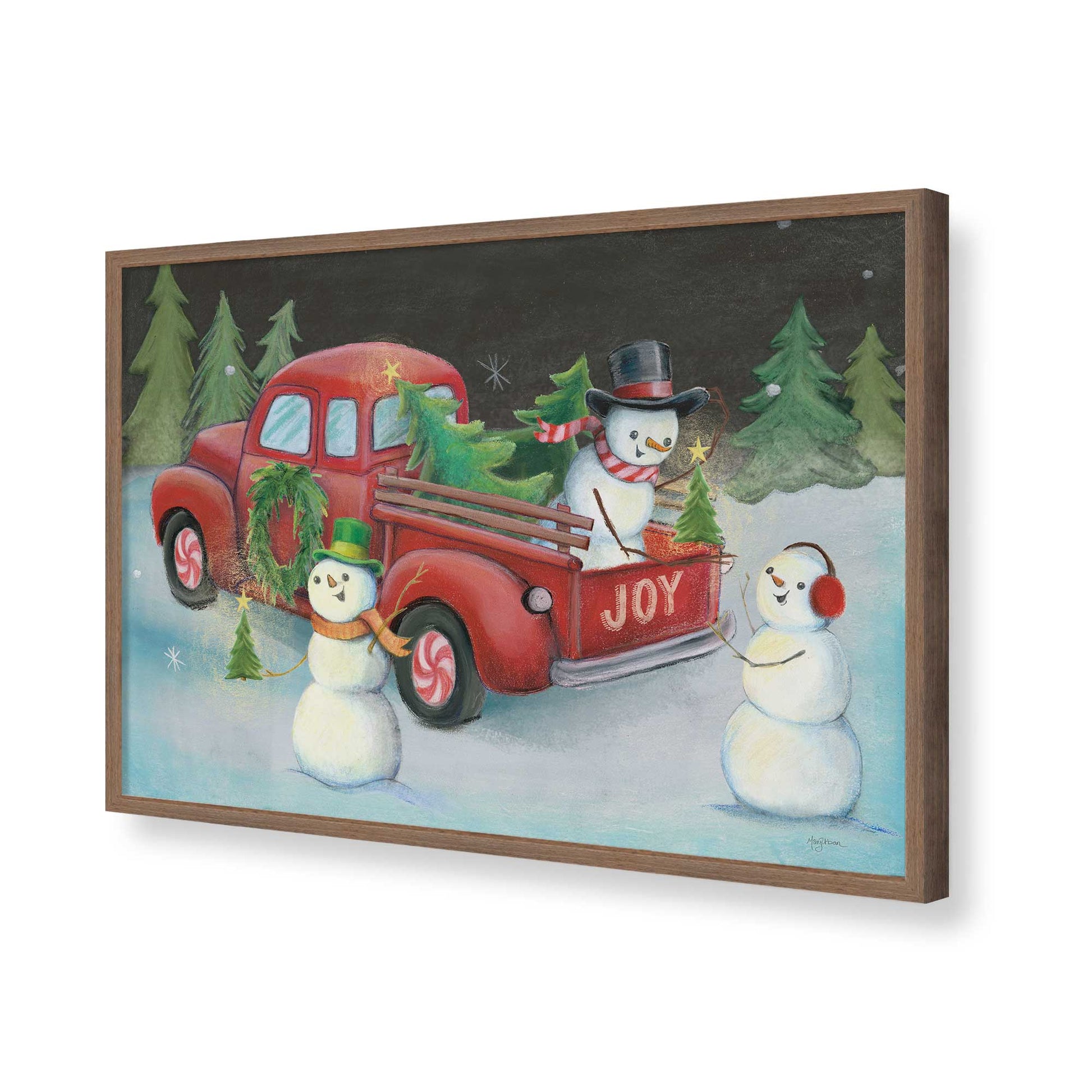 [Color:Walnut], Picture of art in a Walnut frame of the corner