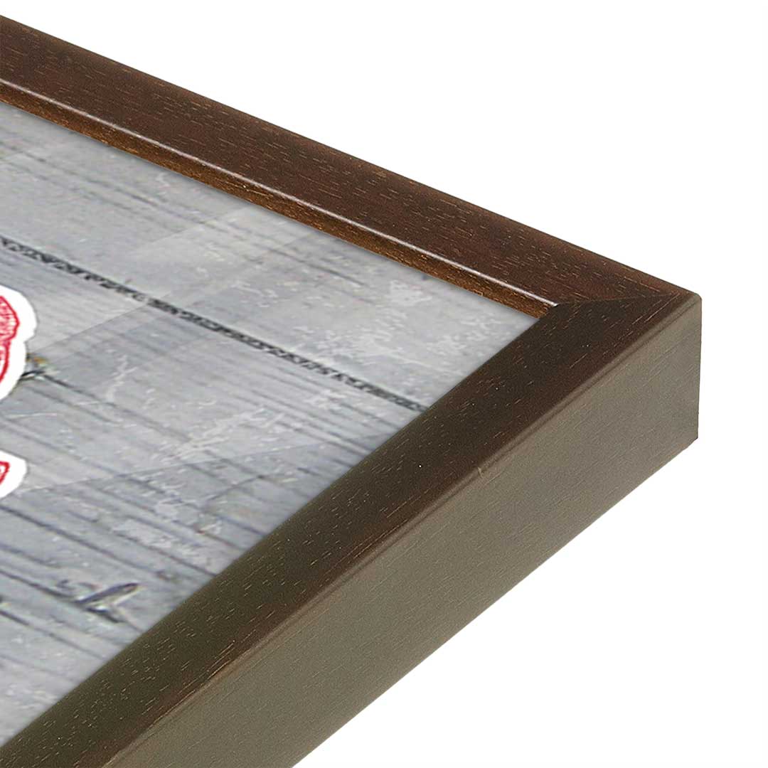 [Color:Espresso], Picture of art in a Espresso frame at an angle