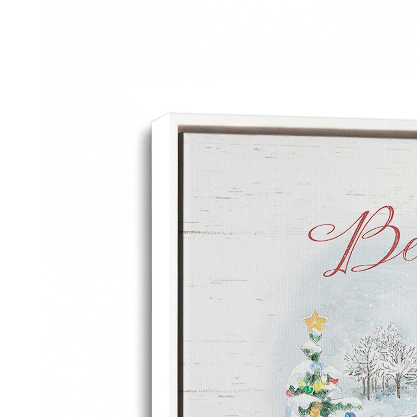 [Color:Opaque White], Picture of art in a White frame at an angle