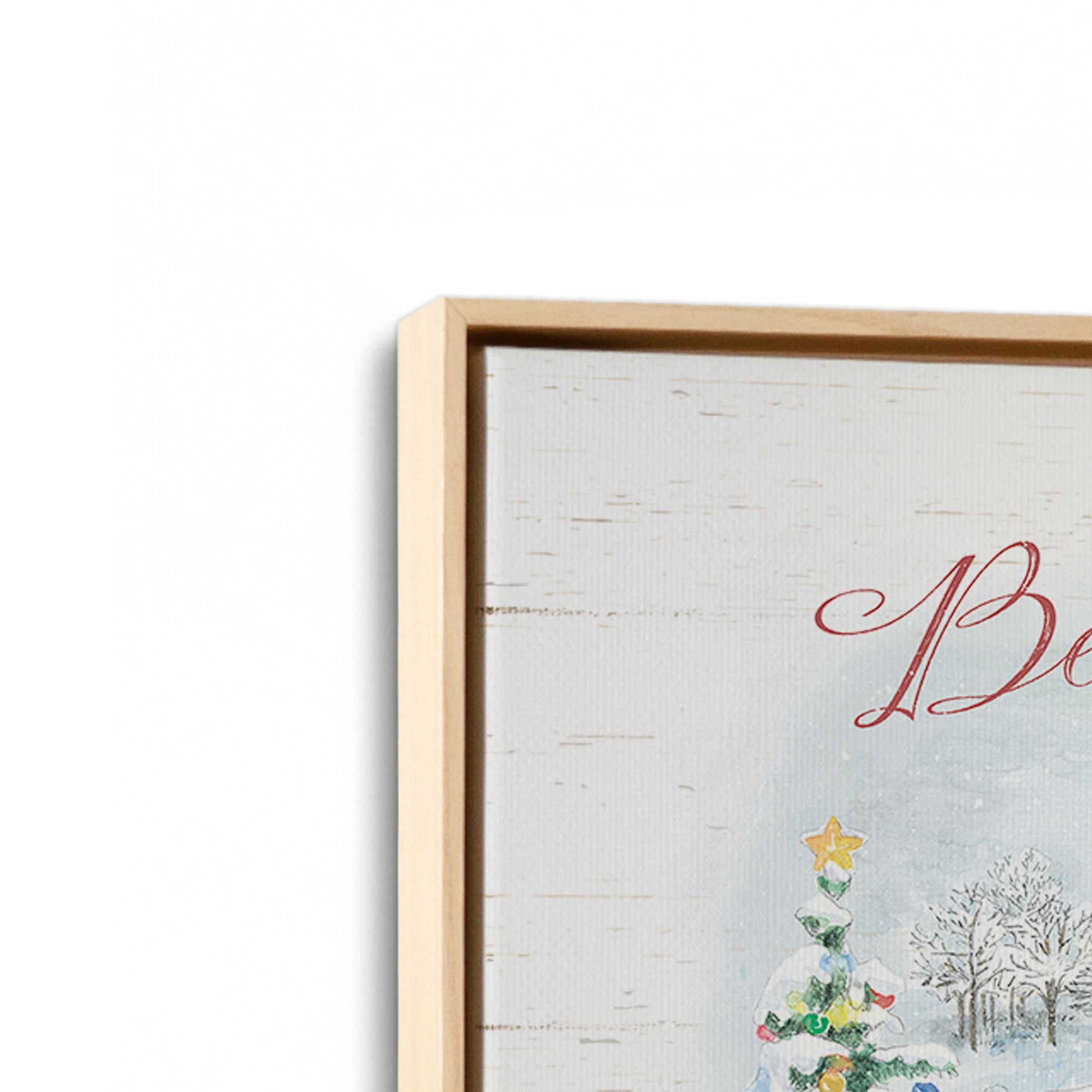 [Color:American Maple], Picture of art in a American Maple frame at an angle