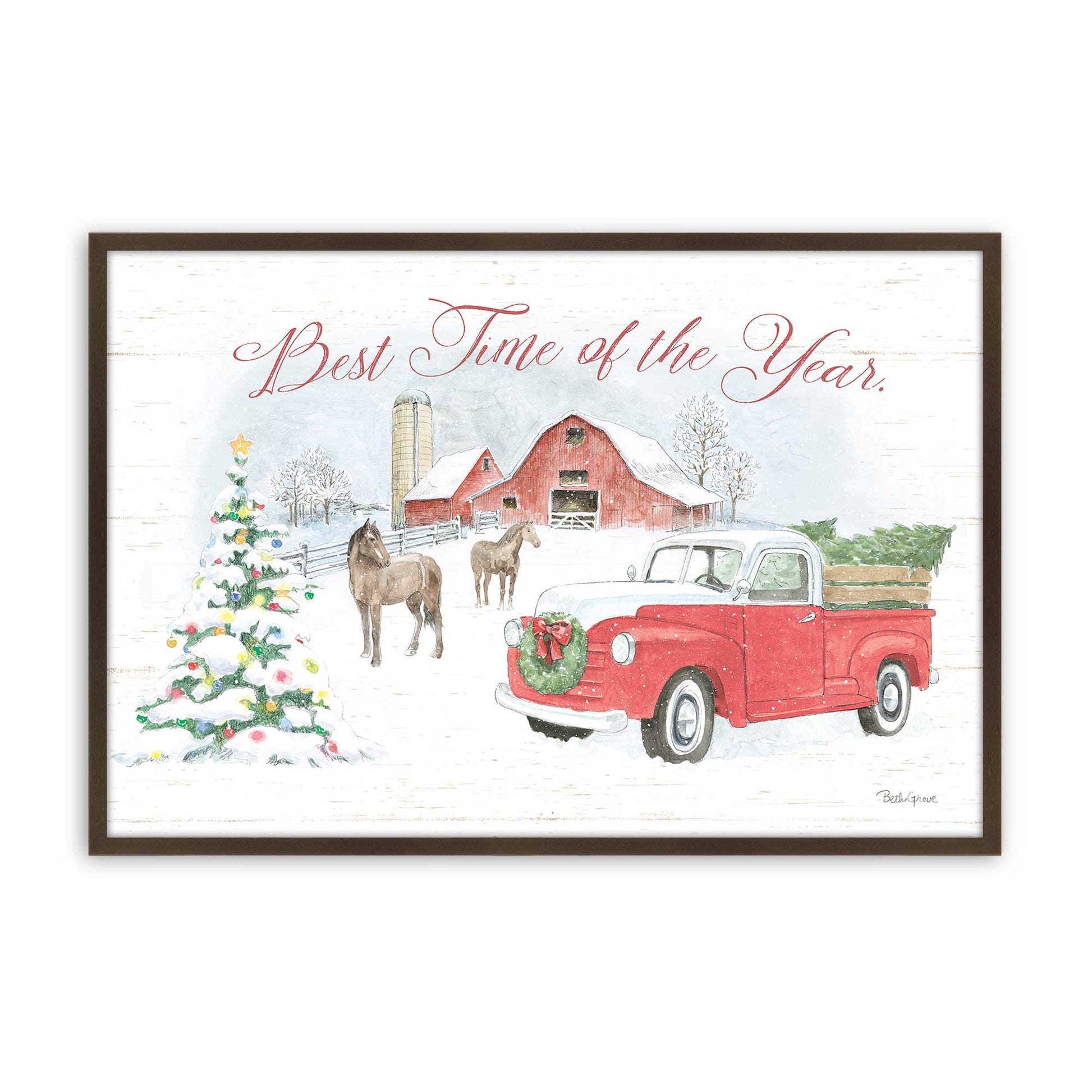 [Color:Brown], Picture of art in a Brown frame