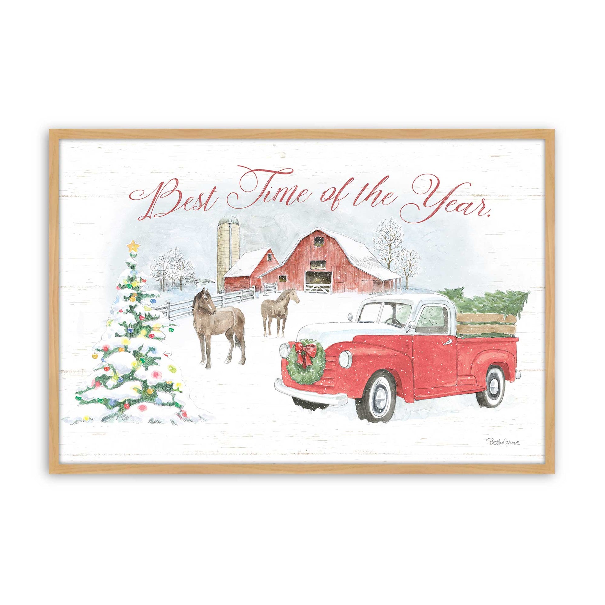 [Color:American Maple], Picture of art in a American Maple frame