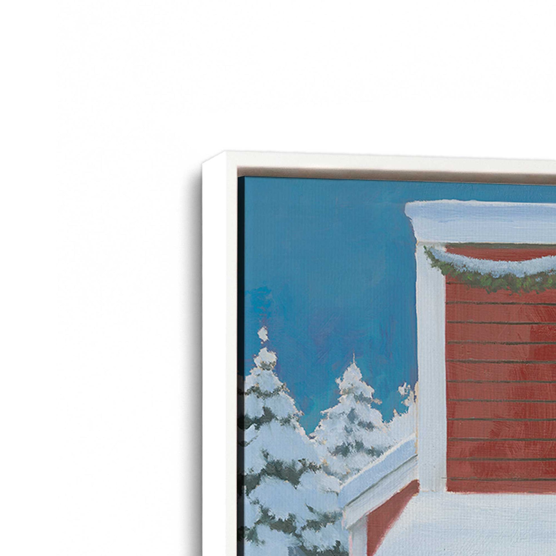 [Color:Opaque White], Picture of art in a White frame at an angle