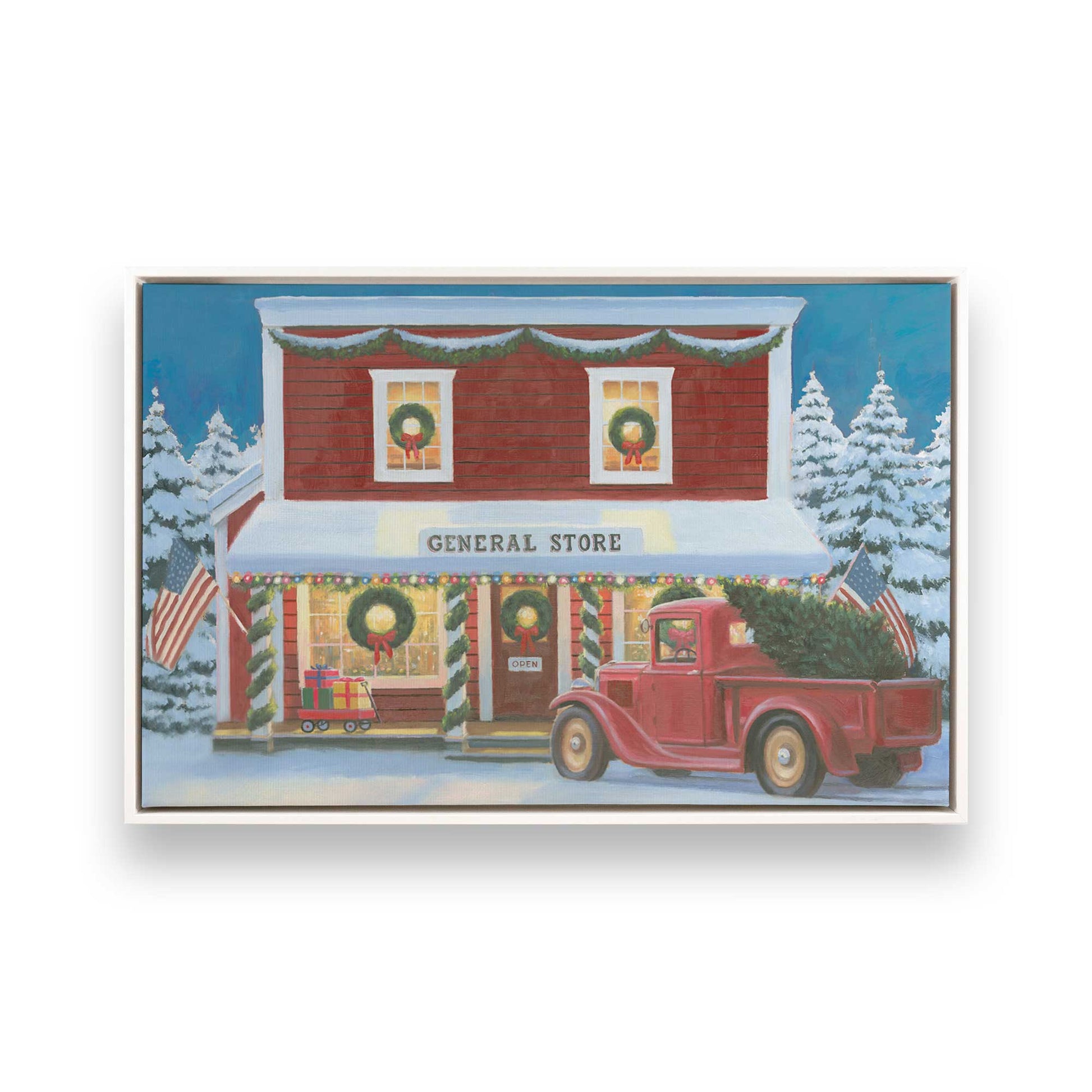 [Color:Opaque White], Picture of art in a White frame