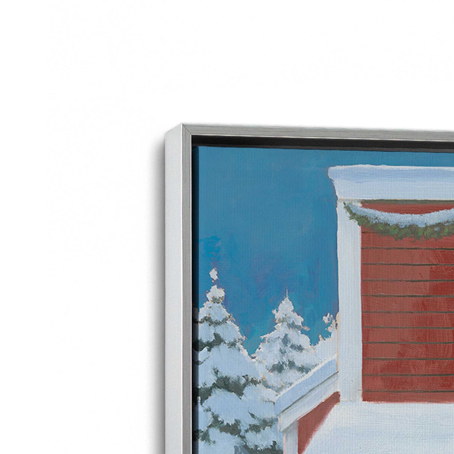 [Color:Polished Chrome], Picture of art in a Polished Chrome frame at an angle