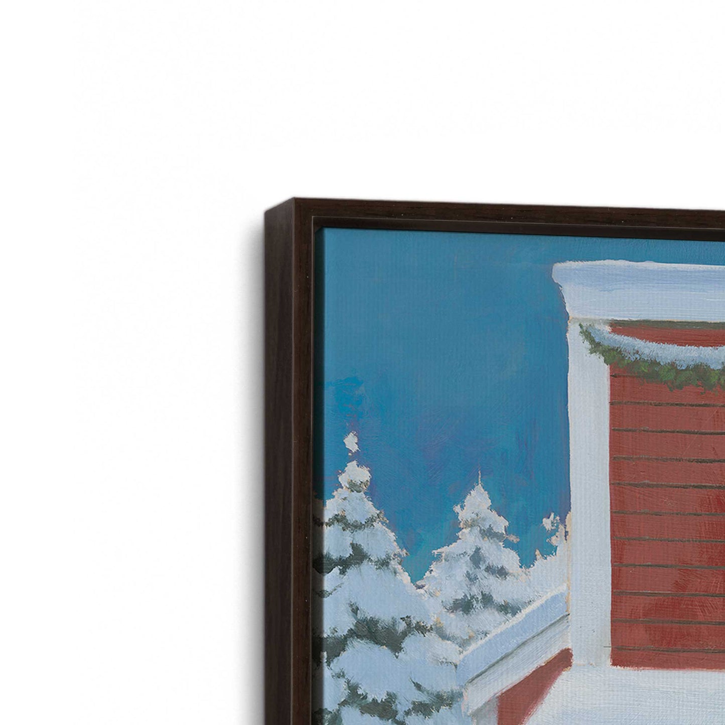 [Color:Espresso], Picture of art in a Espresso frame at an angle