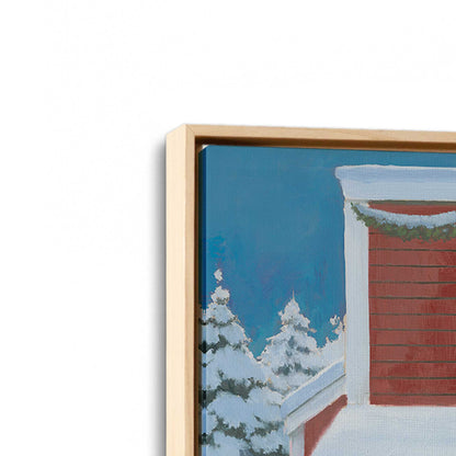 [Color:American Maple], Picture of art in a American Maple frame at an angle