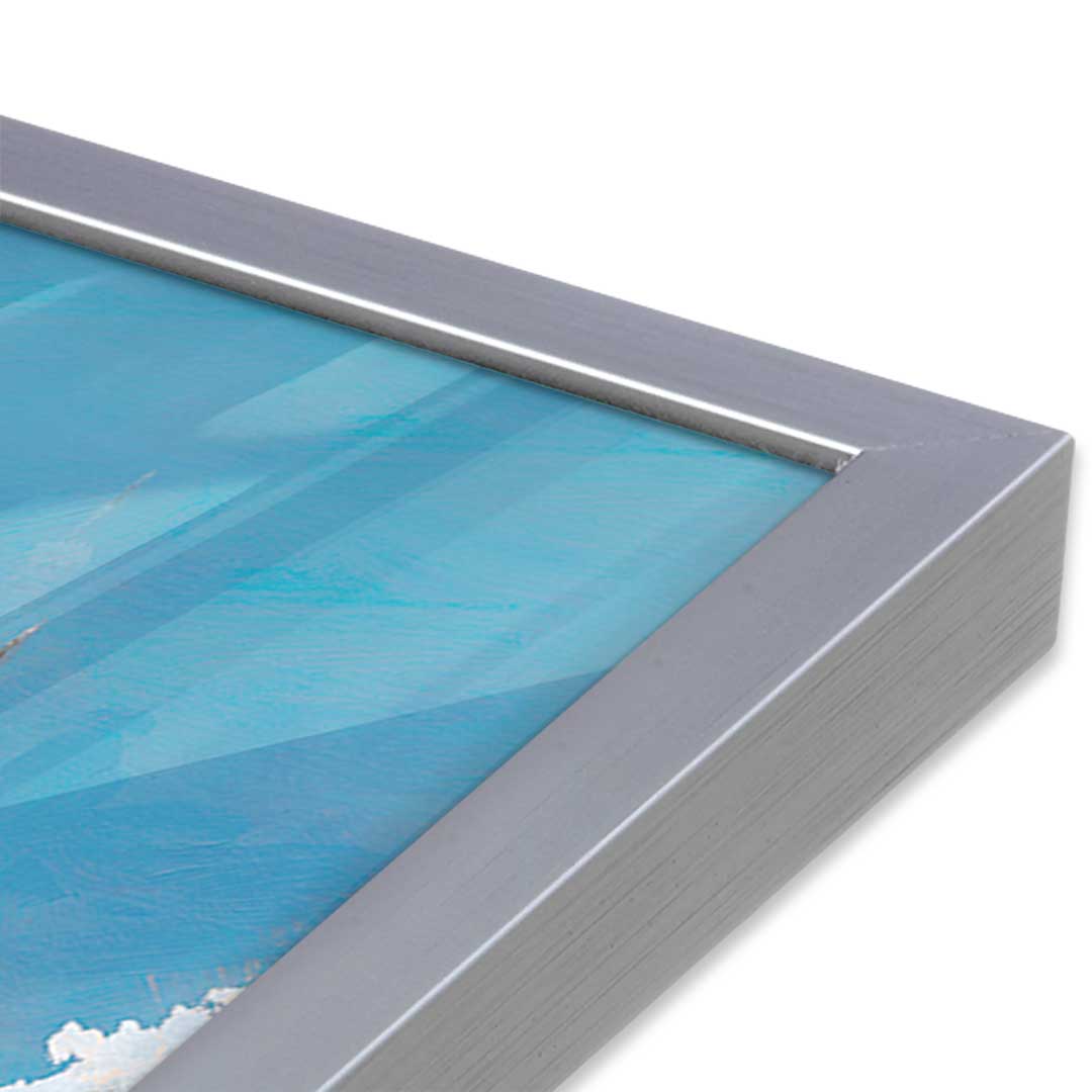 [Color:Polished Chrome], Picture of art in a Polished Chrome frame at an angle