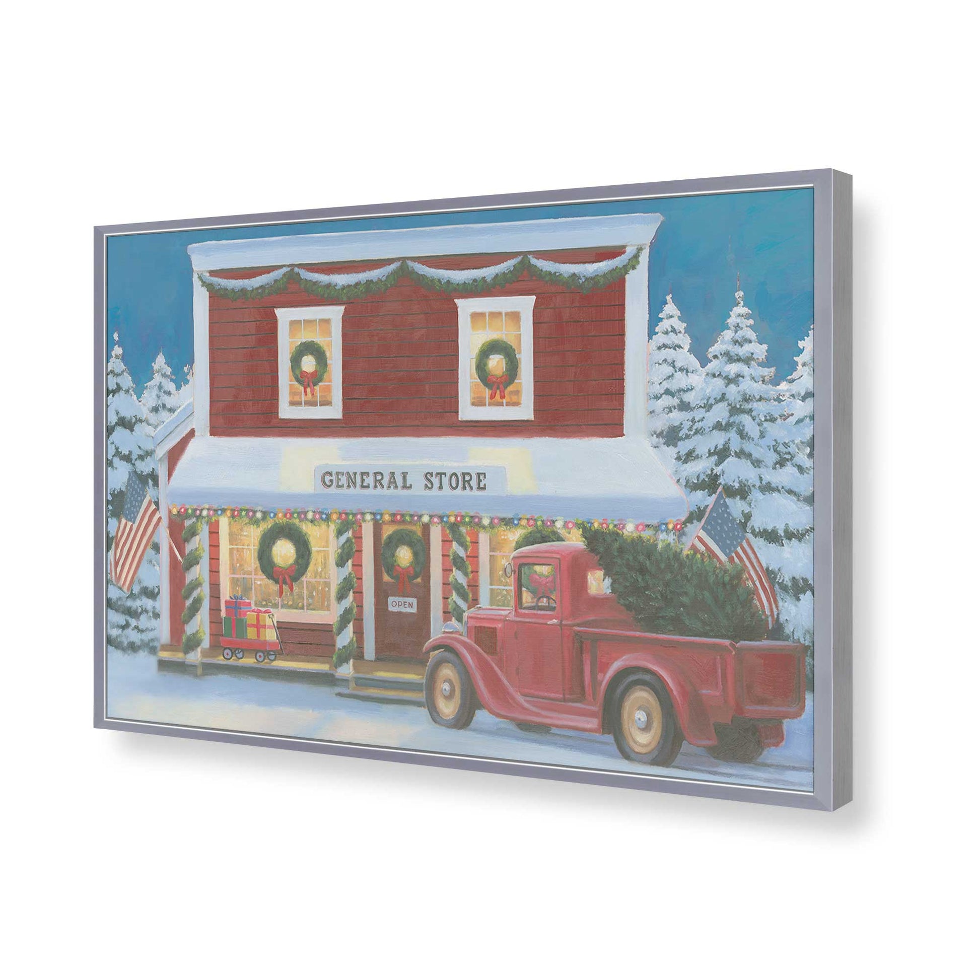 [Color:Polished Chrome], Picture of art in a Polished Chrome frame of the corner