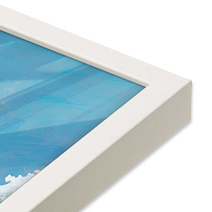 [Color:Opaque White], Picture of art in a Opaque White frame at an angle