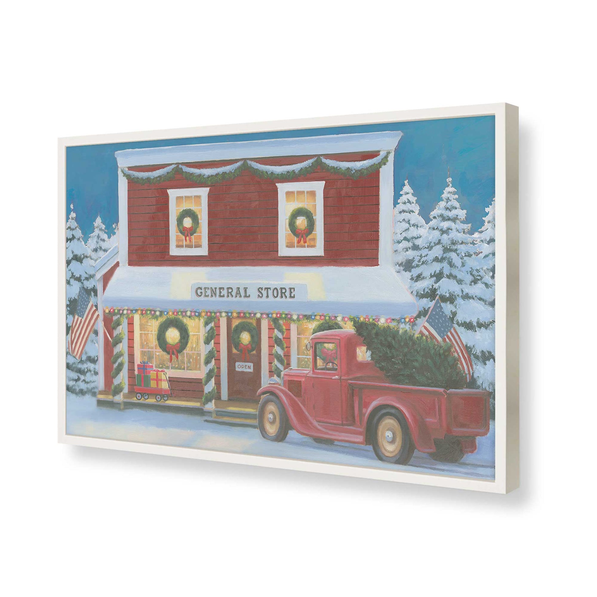 [Color:Opaque White], Picture of art in a Opaque White frame of the corner