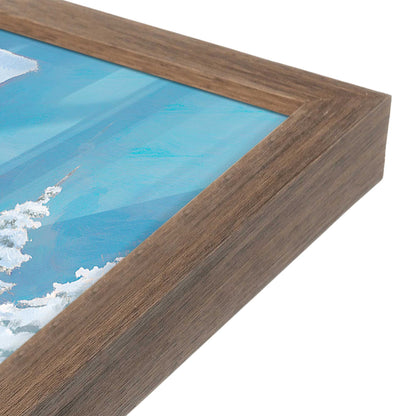 [Color:Walnut], Picture of art in a Walnut frame at an angle