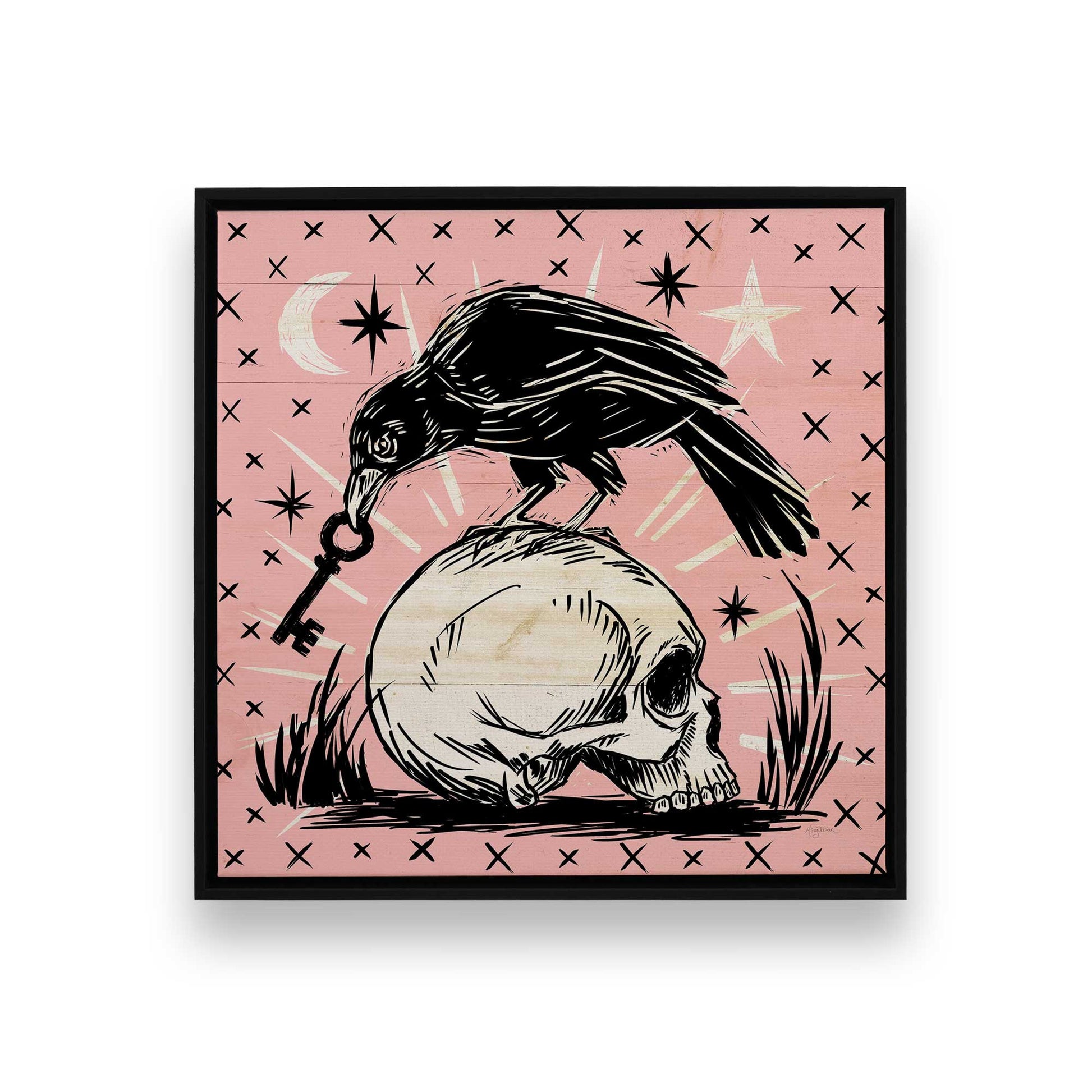 [Color:Satin Black], Picture of art in a Satin Black frame