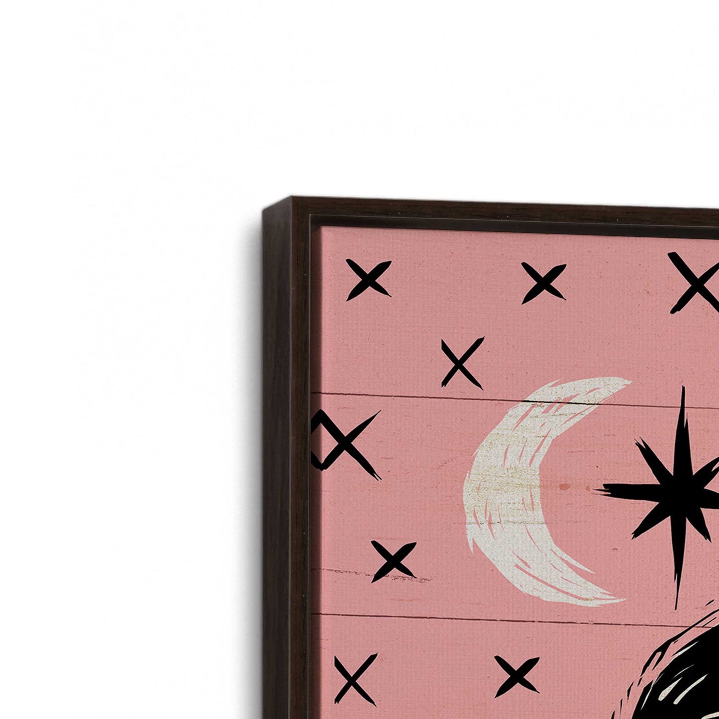 [Color:Espresso], Picture of art in a Espresso frame at an angle