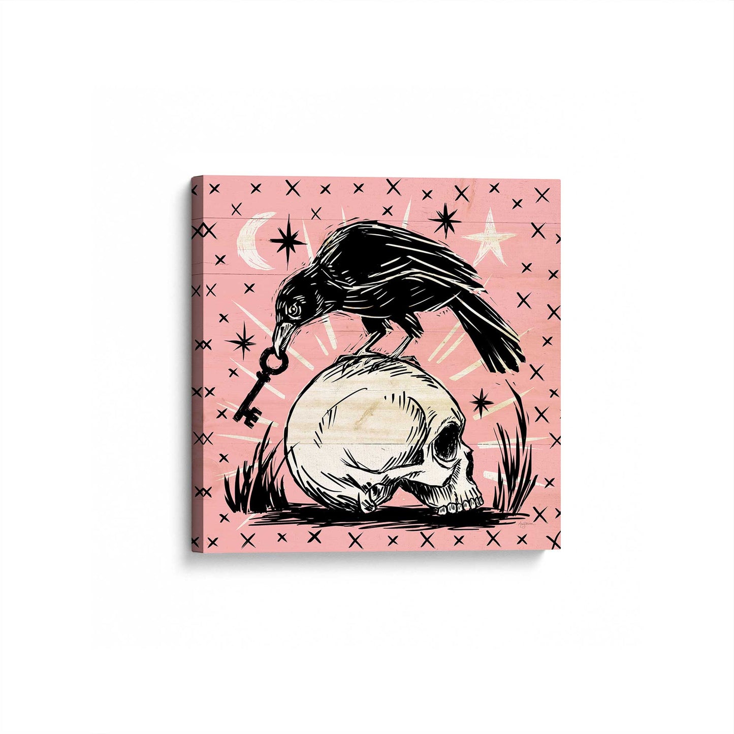 [Color:Stretched Canvas], Picture of art at an angle