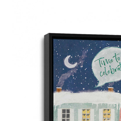 [Color:Satin Black], Picture of art in a Satin Black frame at an angle