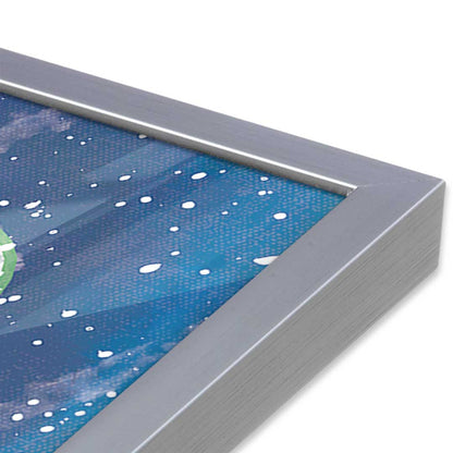 [Color:Polished Chrome], Picture of art in a Polished Chrome frame at an angle