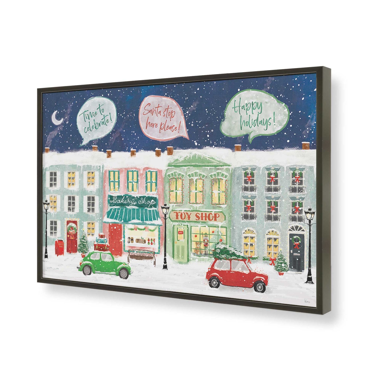 [Color:Satin Black], Picture of art in a Satin Black frame of the corner