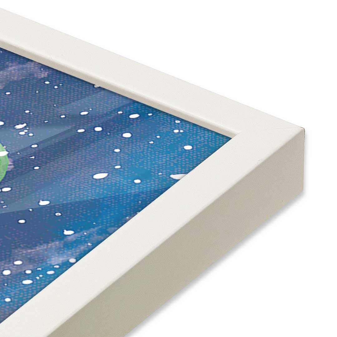 [Color:Opaque White], Picture of art in a Opaque White frame at an angle