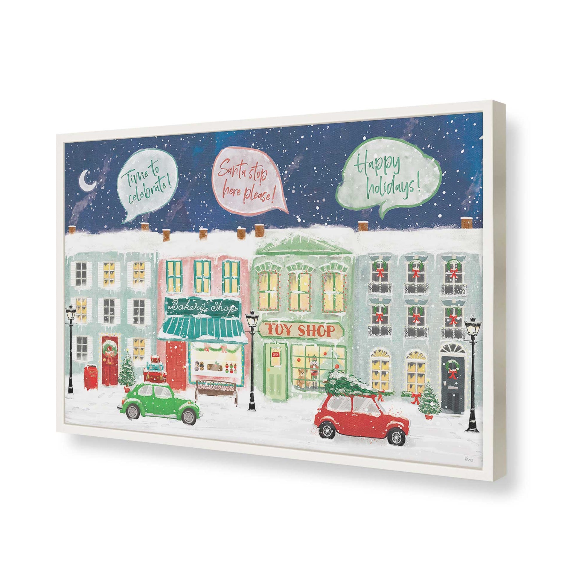 [Color:Opaque White], Picture of art in a Opaque White frame of the corner