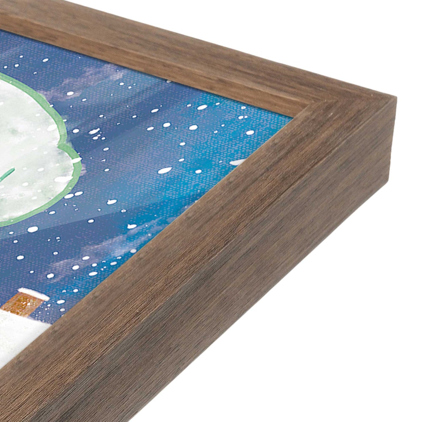 [Color:Walnut], Picture of art in a Walnut frame at an angle