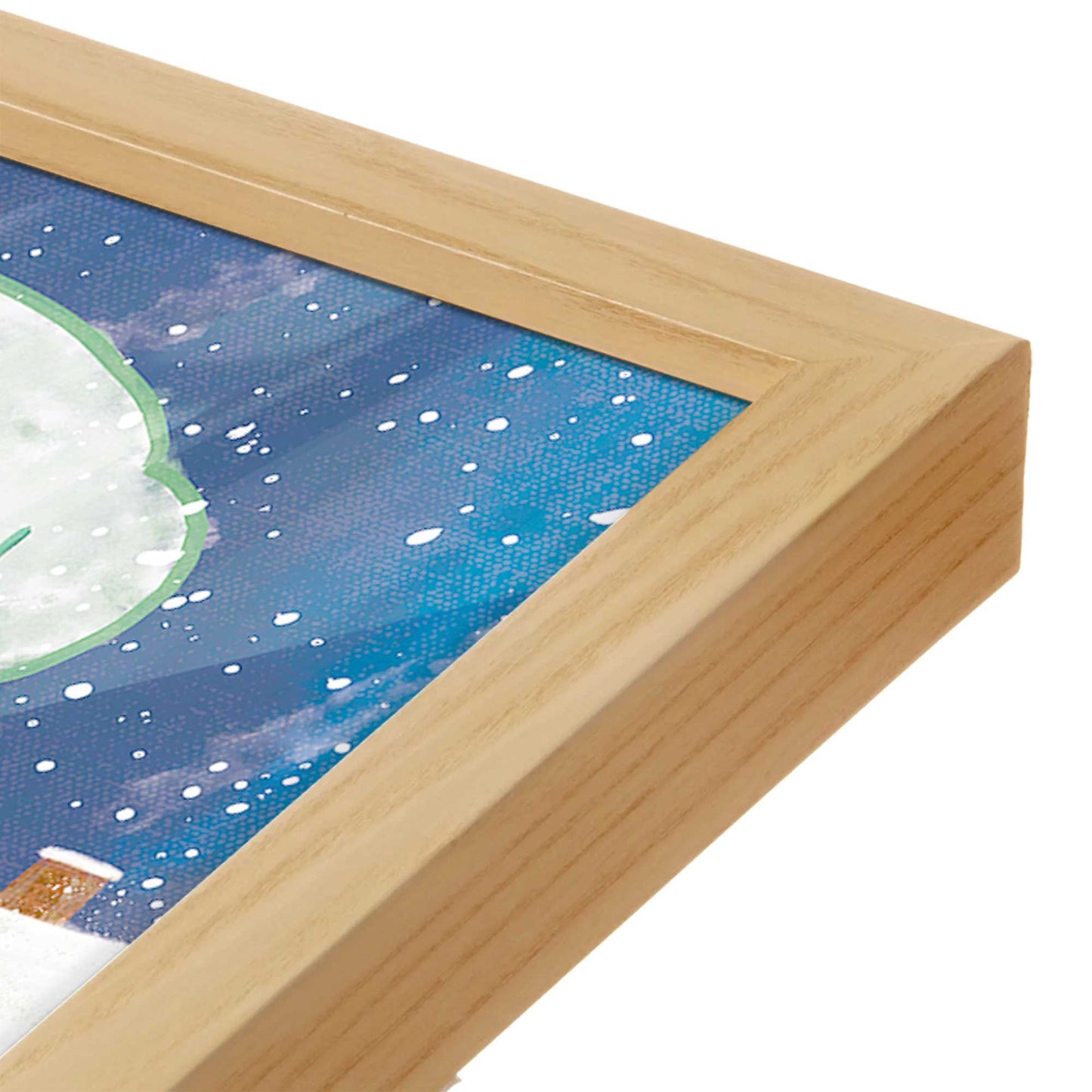 [Color:American Maple], Picture of art in a American Maple frame at an angle