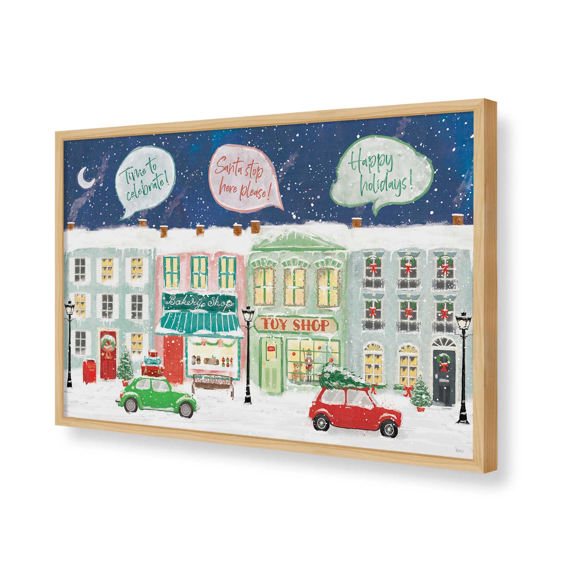 [Color:American Maple], Picture of art in a American Maple frame of the corner